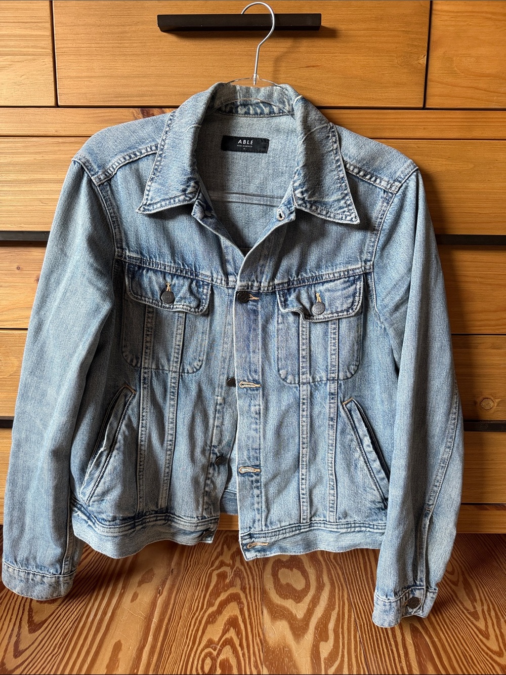 ABLE Light Blue Jean Jacket with Button-Front